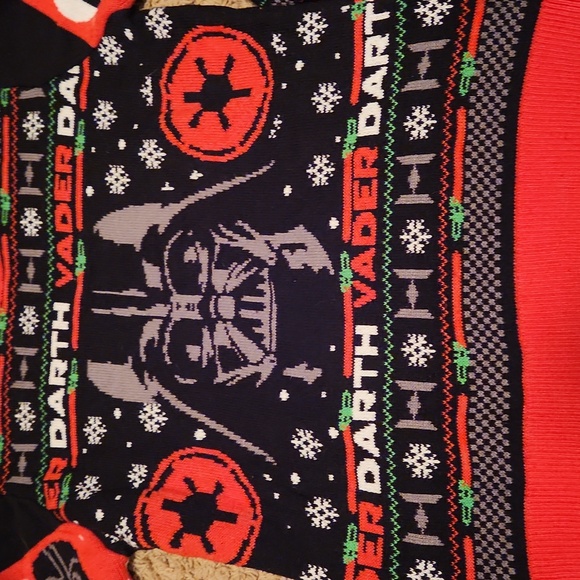 Star Wars Darth Vader Men's Winter Christmas Sweater - Black and Red - Picture 5 of 6